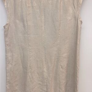 J.Crew Gold Shimmer Linen Sheath Dress